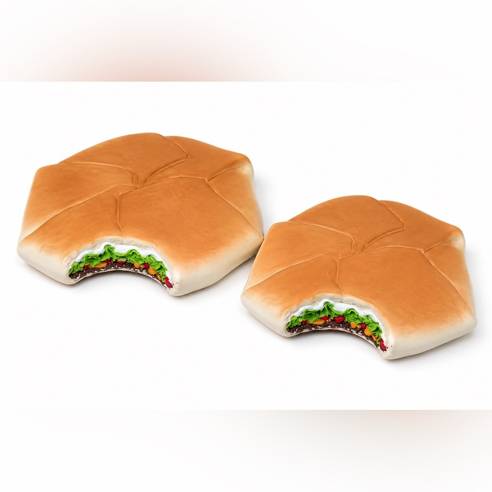 NWT Crunchwrap Coaster Set - Handmade - Set of 2 - Multicolour